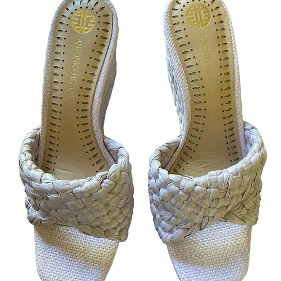 #100 ANTONIO MELANI Weave Wedge Heels - Picture 4 of 6